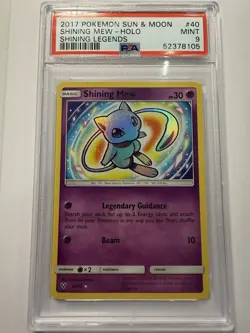 2017 Pokemon Sun & Moon Shining Legends #40 Shining Mew Shining Legends PSA 9 - Image 1