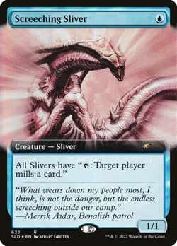Screeching Sliver - Foil Extended Art Secret Lair NM MTG - Image 1