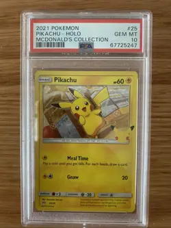 Pokemon TCG Pikachu Mcdonald's ProMos Technologies 25/25 Holo Promo - Image 1