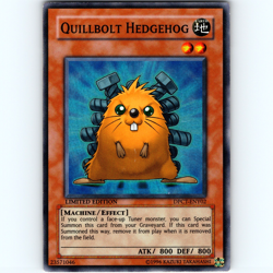 Yugioh Quillbolt Hedgehog DPCT-ENY02 Limited Edition Super Rare Holo - MP-LP - Image 1