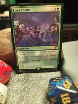 MTG Elven Chorus - Foil art - The Lord of the Rings: Tales of Middle Earth #0160 - Image 1