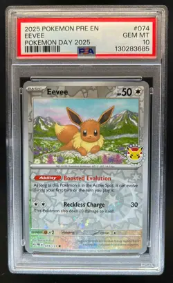 2025 Pokemon PRE EN Eevee Pokemon Day 2025 #074 PSA 10 Gem Mint - Image 1