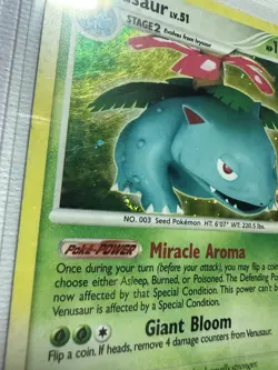 Pokemon TCG *SWIRL* Venusaur Secret Wonders 20/132 Holo Rare (English) - MP - Image 2