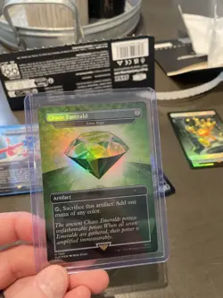 Chaos Emerald (Lotus Petal) Green 7031 Secret Lair Drop Sonic Bonus MTG NM FOIL - Image 1