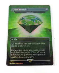 Chaos Emerald (Lotus Petal) Green 7031 Secret Lair Drop Sonic Bonus MTG NM FOIL - Image 1