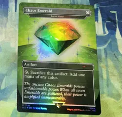 Magic The Gathering Sonic Secret Lair Chaos Emerald Lotus Petal- Green 7031 - Image 1