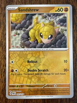 097/167 SANDSHREW | COMMON REVERSE HOLO | TWILIGHT MASQUERADE POKEMON CARD - Image 1
