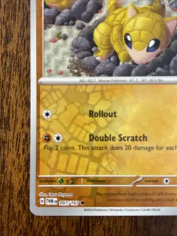 097/167 SANDSHREW | COMMON REVERSE HOLO | TWILIGHT MASQUERADE POKEMON CARD - Image 5