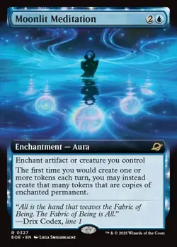 Moonlit Meditation - Foil Extended Art EOE NM MTG - Image 1