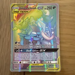 Greninja & Zoroark Tag Team GX 222/214 (UNB 61) Unbroken Bond NM/M Pokemon card - Image 1