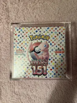 POKEMON 151 BOOSTER BOX - JAP - Factory Wrap - Acrylic Display Case - New Sealed - Image 1