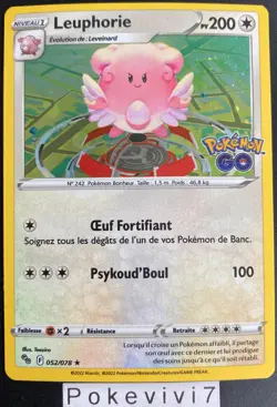 Carte Pokemon LEUPHORIE 052/078 PROMO HOLO Point Pokemon GO EB10.5 FR OCCASION - Image 1
