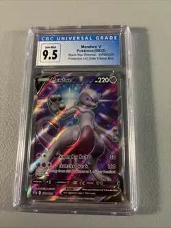 MEWTWO V Black Star Promo #SWSH229 Pokemon GO 2022 ETB CGC 9.5 GEM MINT - Image 1