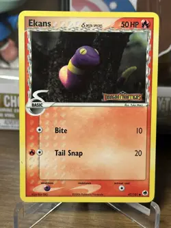 Pokemon TCG Ekans 47/101 EX Dragon Frontiers Stamped Reverse Holo 2006 LP - Image 1