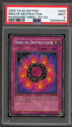 Yu-Gi-Oh! Ring of Destruction Pharaonic Guardian 1st Edition PGD-000 PSA 9 Mint - Image 1