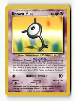 Unown [Y] Uncommon Unlimited Neo Revelation 40/64 LP Pokemon TCG - Image 1