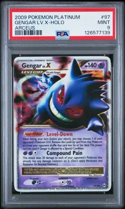Pokemon Gengar Lv.X Platinum Arceus Holo Rare #97 PSA 9 Mint - Image 1