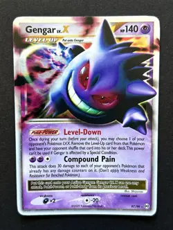 Pokemon Card - Gengar LV.X 97/99 Platinum Arceus Holo Ultra Rare Holo - Image 1