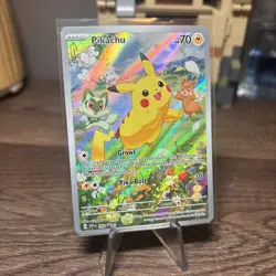 Pokemon TCG Pikachu Holo Rare Scarlet & Violet Full Art Promo - Image 1