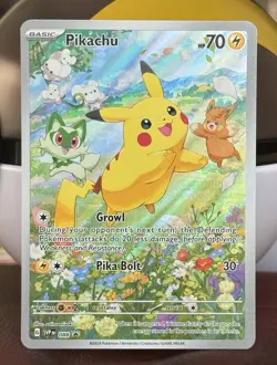 Pokemon TCG Pikachu Holo Rare Scarlet & Violet Full Art Promo SVP #088 - Image 1