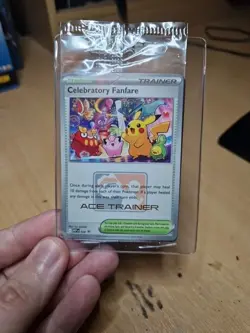 Celebratory Fanfare PROMO 2025 (Ace Trainer) Card Pokemon TCG (In hand) - Image 1