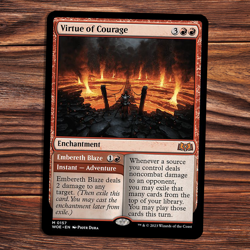 Virtue of Courage // Embereth Blaze - NM - Wilds of Eldraine - MTG - Image 1