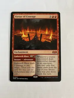 Virtue of Courage Wilds of Eldraine NM MTG - Image 1