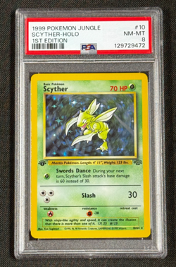Scyther Holo Rare 1st Edition PSA 8 NM-MT 1999 Pokemon Jungle #10/64 - Image 1