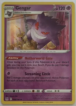 Pokemon - Gengar - 066/196 Rare Holo - Lost Origin - Sword and Shield 2022 - Image 1