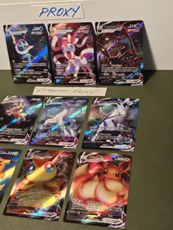 Pokemon Card Bundle 9x Cards Umbeon Vmax, Sylveon Vmax, Homemade Cards - Image 3
