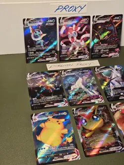 Pokemon Card Bundle 9x Cards Umbeon Vmax, Sylveon Vmax, Homemade Cards - Image 4