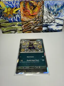 Bisharp 186/091 - Shiny Holo Rare - Paldean Fates Pokemon Card MINT - Image 1