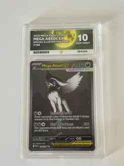Pokemon Mega Absol Ex 180/132 Mega Evolution ACE 10 - CRACK ON CASE - Image 1