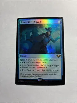 Three Steps Ahead - Outlaws of Thunder Junction Foil MTG Plus Bonus Rare!!! - Image 1
