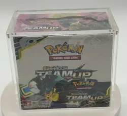 Pokemon TCG Sun & Moon Team Up Booster Box SEALED With Acrylic Case - Image 1