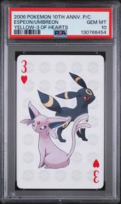 PSA 10 2006 POKEMON CENTER 10TH ANNIVERSARY PLAYING CARDS YELLOW ESPEON/UMBREON - Image 1