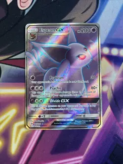 Espeon GX 140/149 Full Art Secret Rare Sun & Moon Holo Pokemon Card NM - Image 1