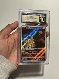 Team Rocket’s Meowth 109/098 AR Pokemon TCG CGC Pristine 10 Japanese Holo - Image 1