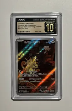 Team Rocket’s Meowth 109/098 AR Pokemon TCG CGC Pristine 10 Japanese Holo - Image 3