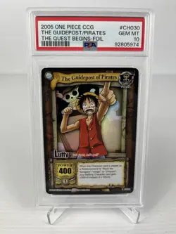 2005 One Piece CCG The Quest Begins Luffy Ch030 Foil PSA 10 Pop 2 - Image 1