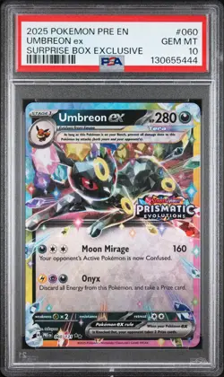 Umbreon EX Prismatic Evolutions 060 Surprise Box Exclusive PSA 10 GEM MT Pokemon - Image 1