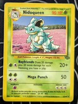Nidoqueen 23/64 Jungle Rare Pokemon Tcg Card Vintage Wotc Moderately Played - Image 1