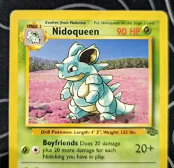 Nidoqueen 23/64 Jungle Rare Pokemon Tcg Card Vintage Wotc Moderately Played - Image 2