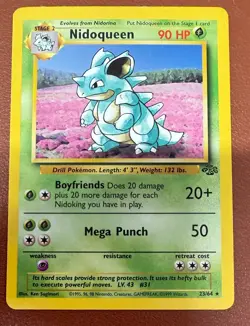 POKEMON TCG NIDOQUEEN JUNGLE 23/64 EXCELLENT CONDITION RETRO VERY LIGHTLY PLAYED - Image 1