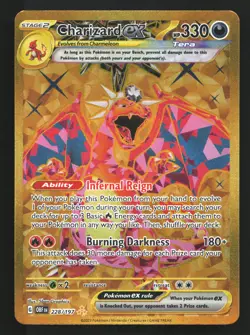 Charizard ex 228/197 SV03: Obsidian Flames Gold Hyper Rare Pokemon Card - Image 1