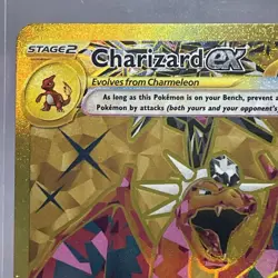 Charizard ex 228/197 Hyper Rare Pokemon SV03: Obsidian Flames Gold English NM - Image 2