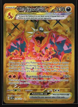 Charizard ex 228/197 SV03: Obsidian Flames Gold Hyper Rare Pokemon Card - Image 1