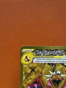 Charizard ex 228/197 Hyper Rare Pokemon SV03: Obsidian Flames Gold English NM - Image 2