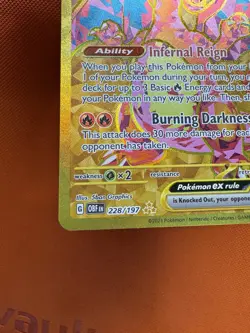 Charizard ex 228/197 Hyper Rare Pokemon SV03: Obsidian Flames Gold English NM - Image 4