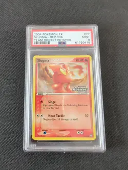 Slugma PSA 9 77/109 Ex Team Rocket Returns REVERSE HOLO FOIL Pokemon Card Mint - Image 1